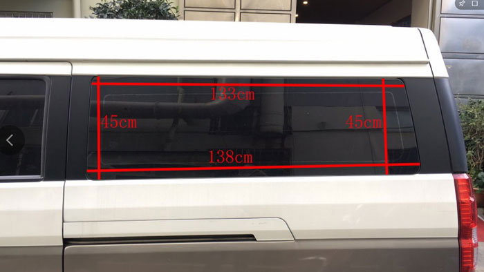 華晨金杯車窗車身廣告尺寸