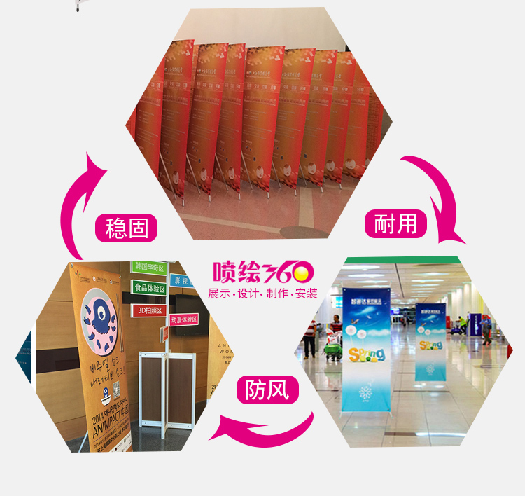 深圳直銷新韓式防風(fēng)X展架 伸縮可調(diào)X展架廣告架 戶外易拉寶X展架