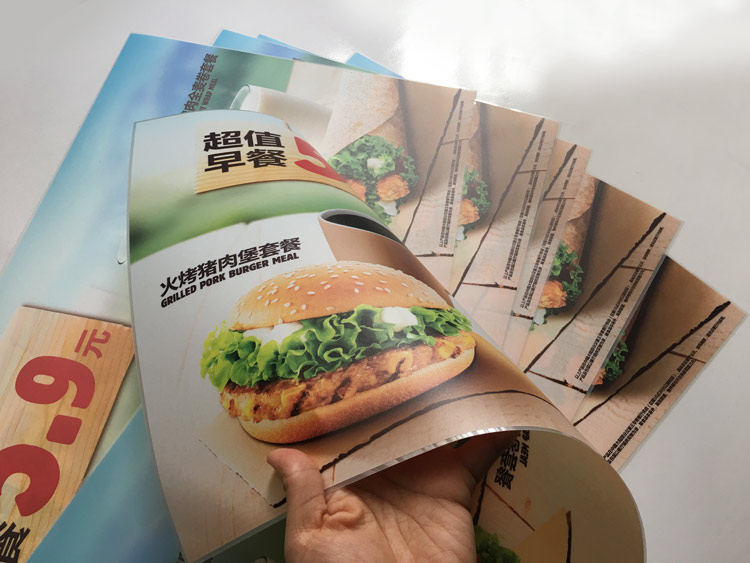 UV軟膜透明車貼寫真 漢堡王高清UV噴繪食品展示圖